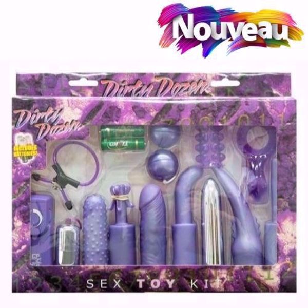 Picture of B-Dirty Dozen Sex Toy Kit, Purple