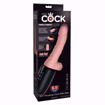 Image de King Cock Plus 6.5" Thrusting cock / balls Light 