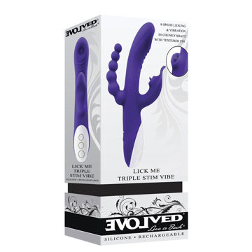 Image de Lick Me Triple Stim Vibe - Silicone Purple