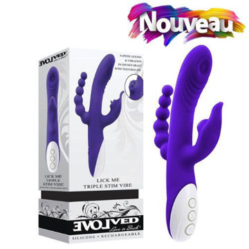 Image de Lick Me Triple Stim Vibe - Silicone Purple