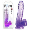 Picture of King Cock Clear 6" With Balls - Purple