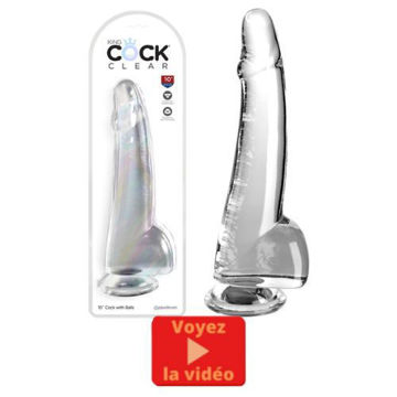 Image de King Cock Clear10" With Balls - Clear