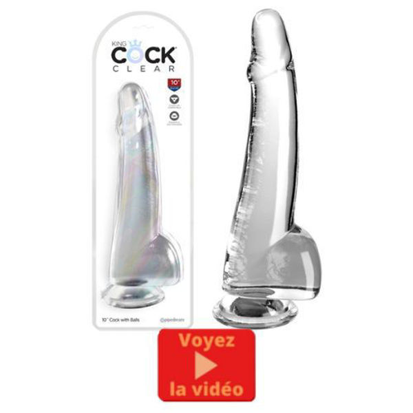 Picture of King Cock Clear10" With Balls - Clear
