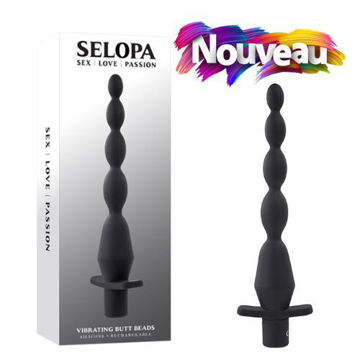 Image de Vibrating Butt Beads - Silicone Rechargeable Black