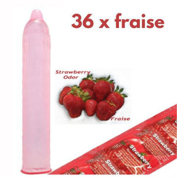 Image de Condom Trustex  FRAISE pqt 36